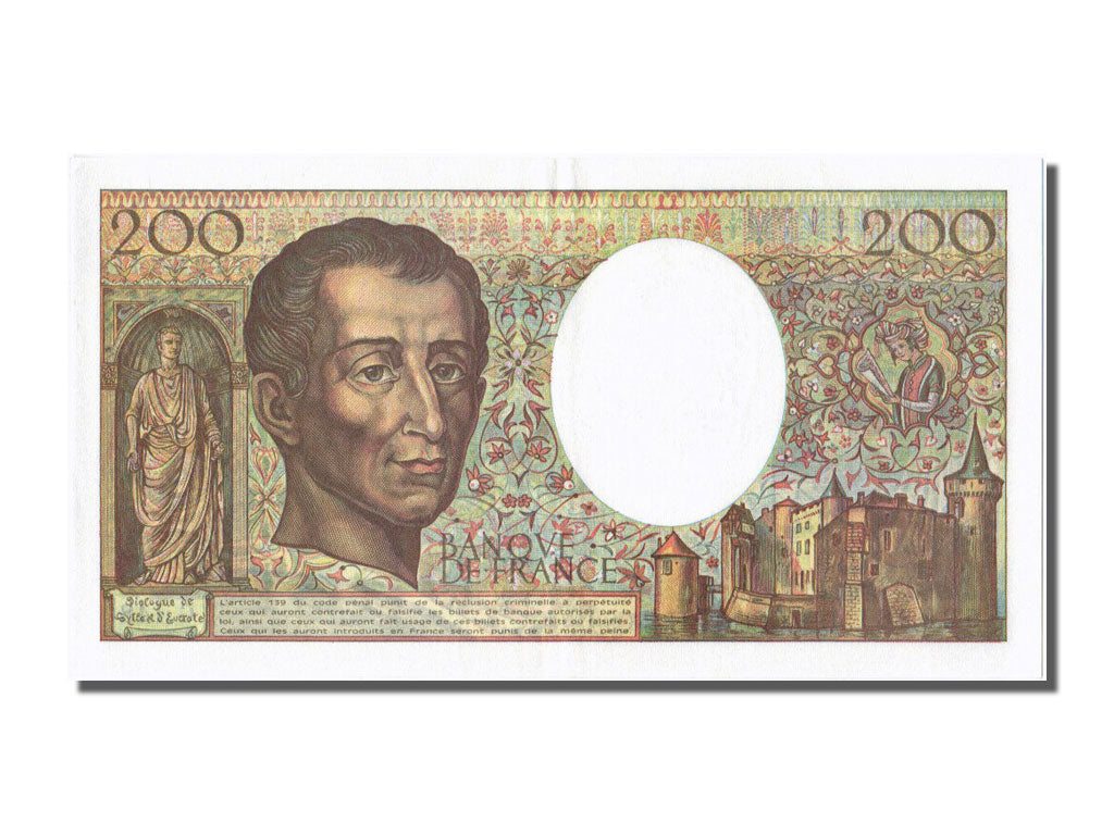 Banconote, Francia, 200 Francs, 200 F 1981-1994 ''Montesquieu'', 1992, SPL