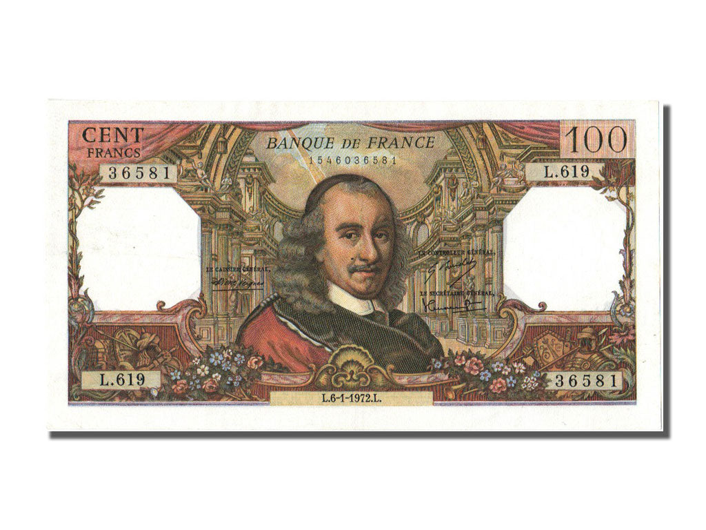 Billete, Francia, 100 Francs, 100 F 1964-1979 ''Corneille'', 1972, 1972-01-06