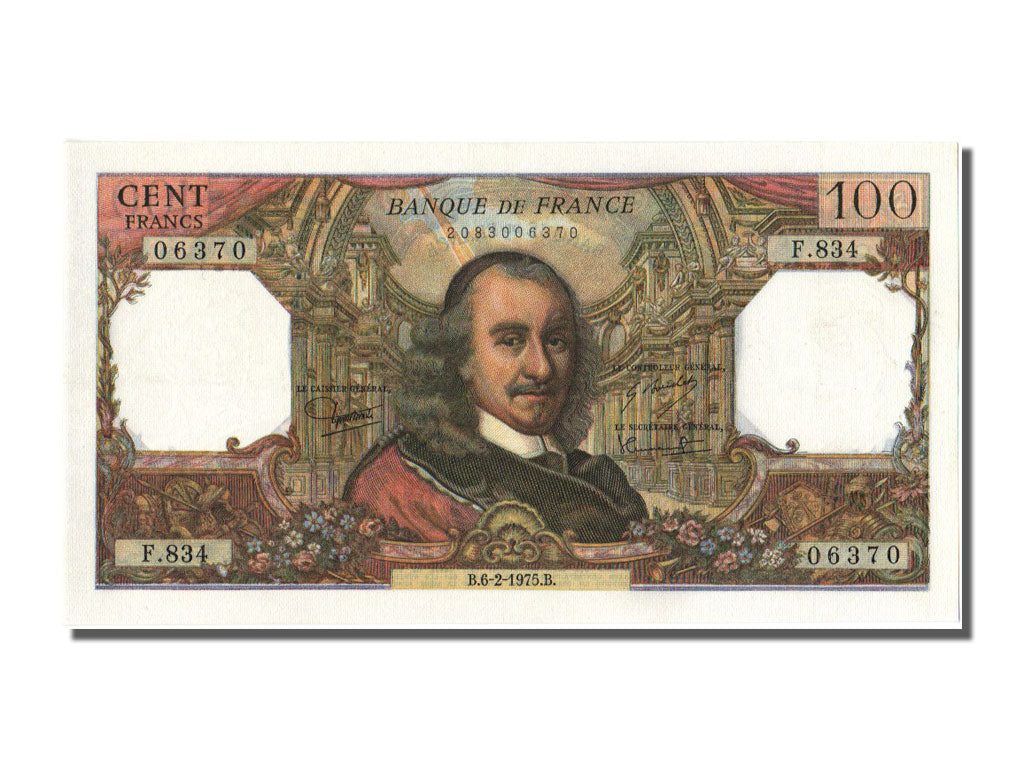 Billet, France, 100 Francs, 100 F 1964-1979 ''Corneille'', 1975, 1975-02-06
