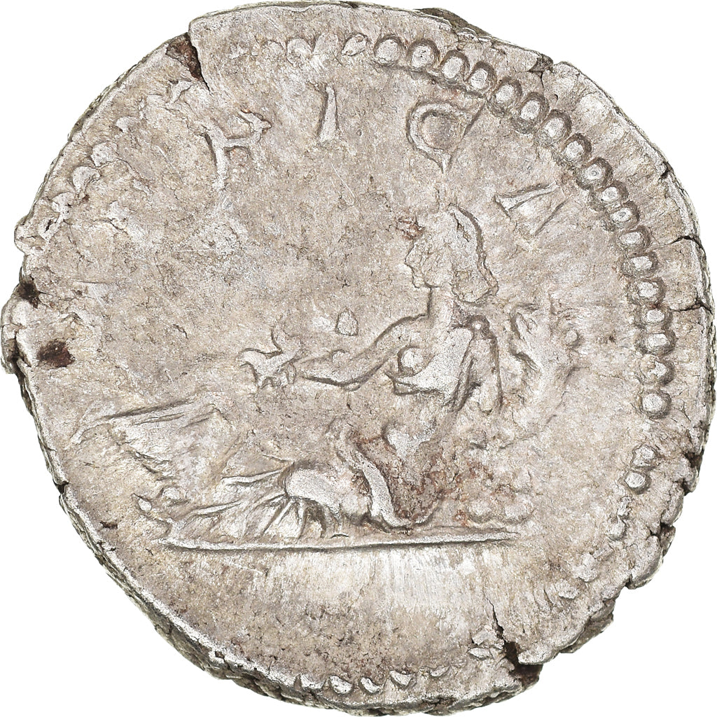 Moeda, Septimius Severus, Denarius, 202-210, Rome, Rara, AU(50-53), Prata