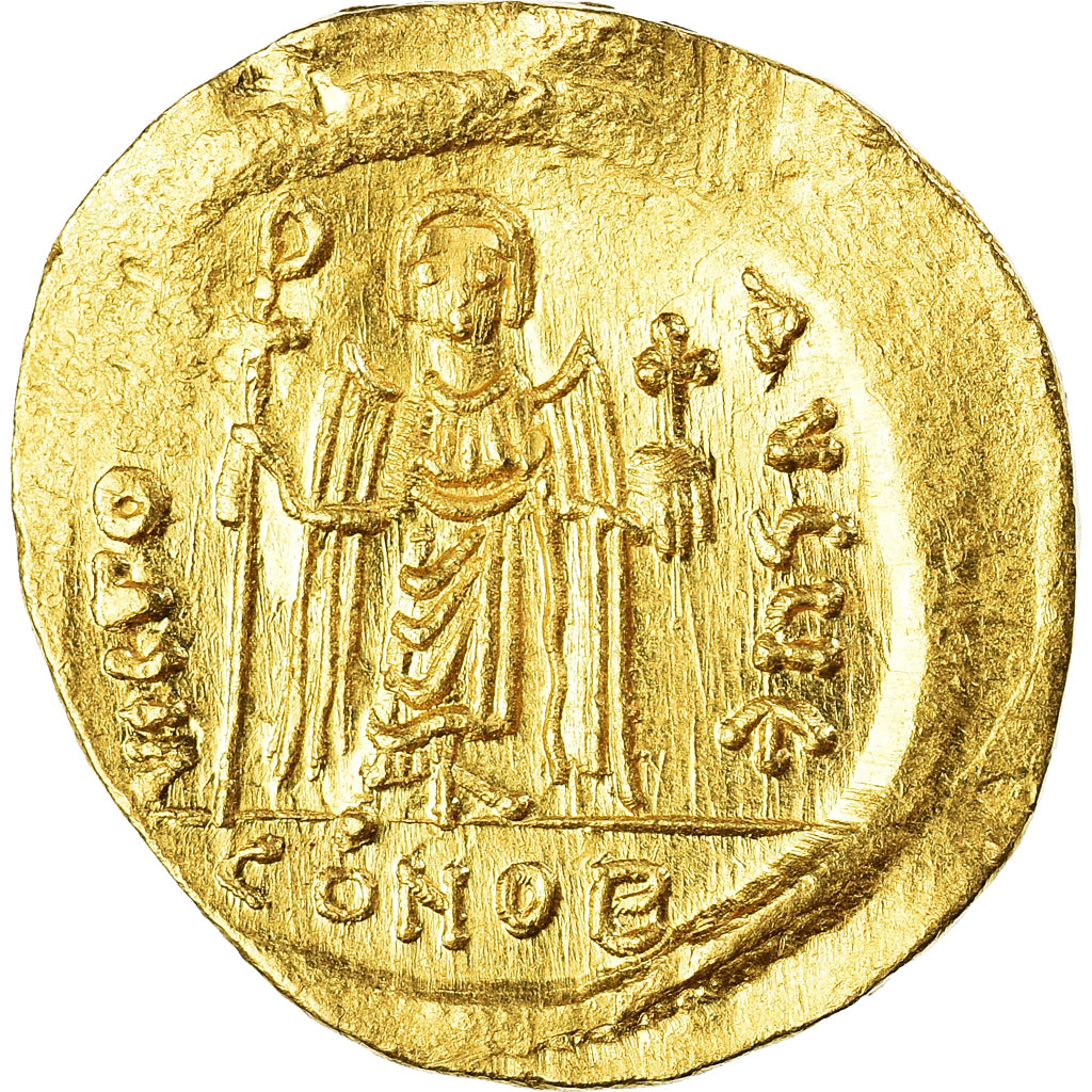 Phocas, Solidus, 602-610, Constantinople, Gold, MS(60-62), Sear:620
