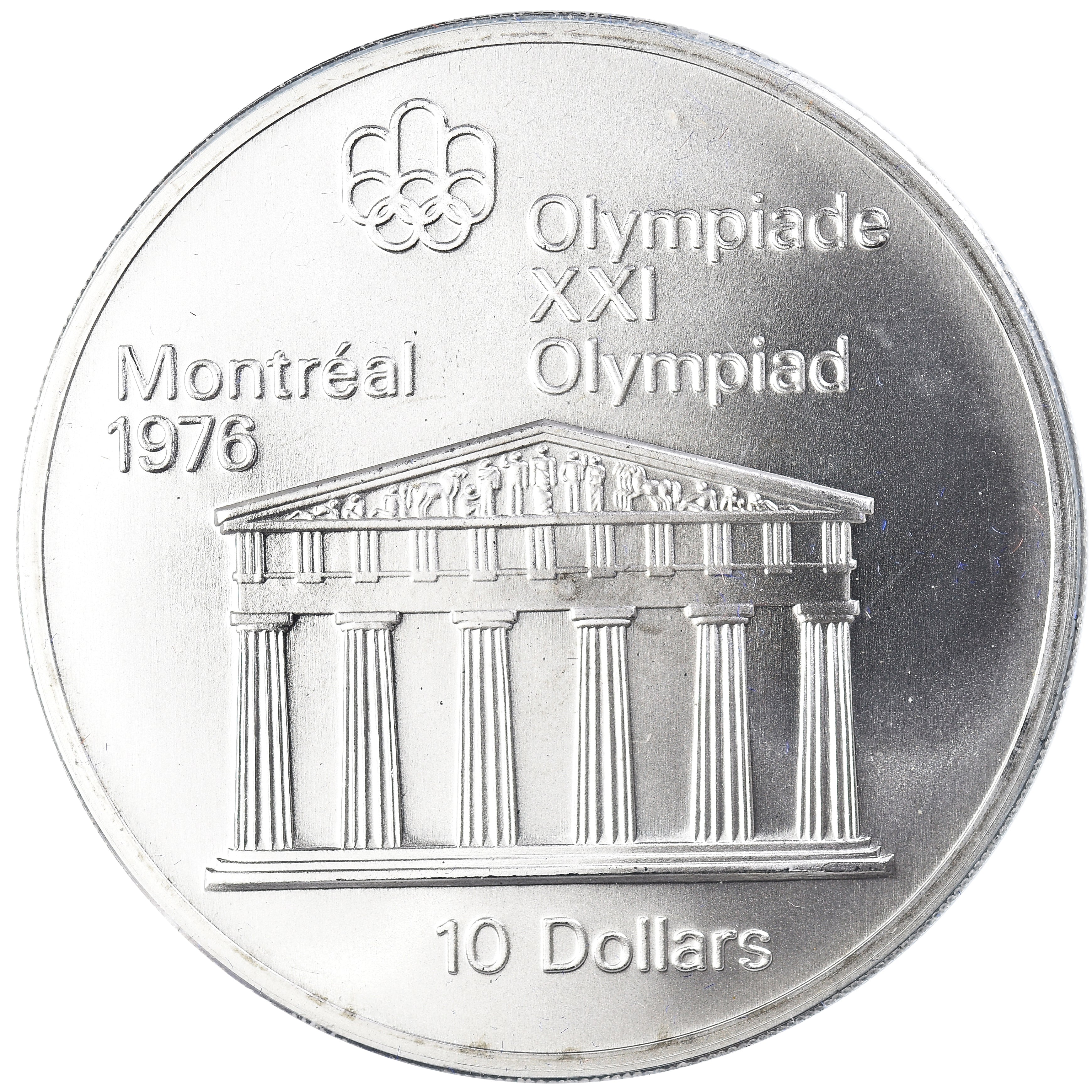 Coin, Canada, Elizabeth II, 1976 Olympics - Panthéon, 10 Dollars, 1974, Royal