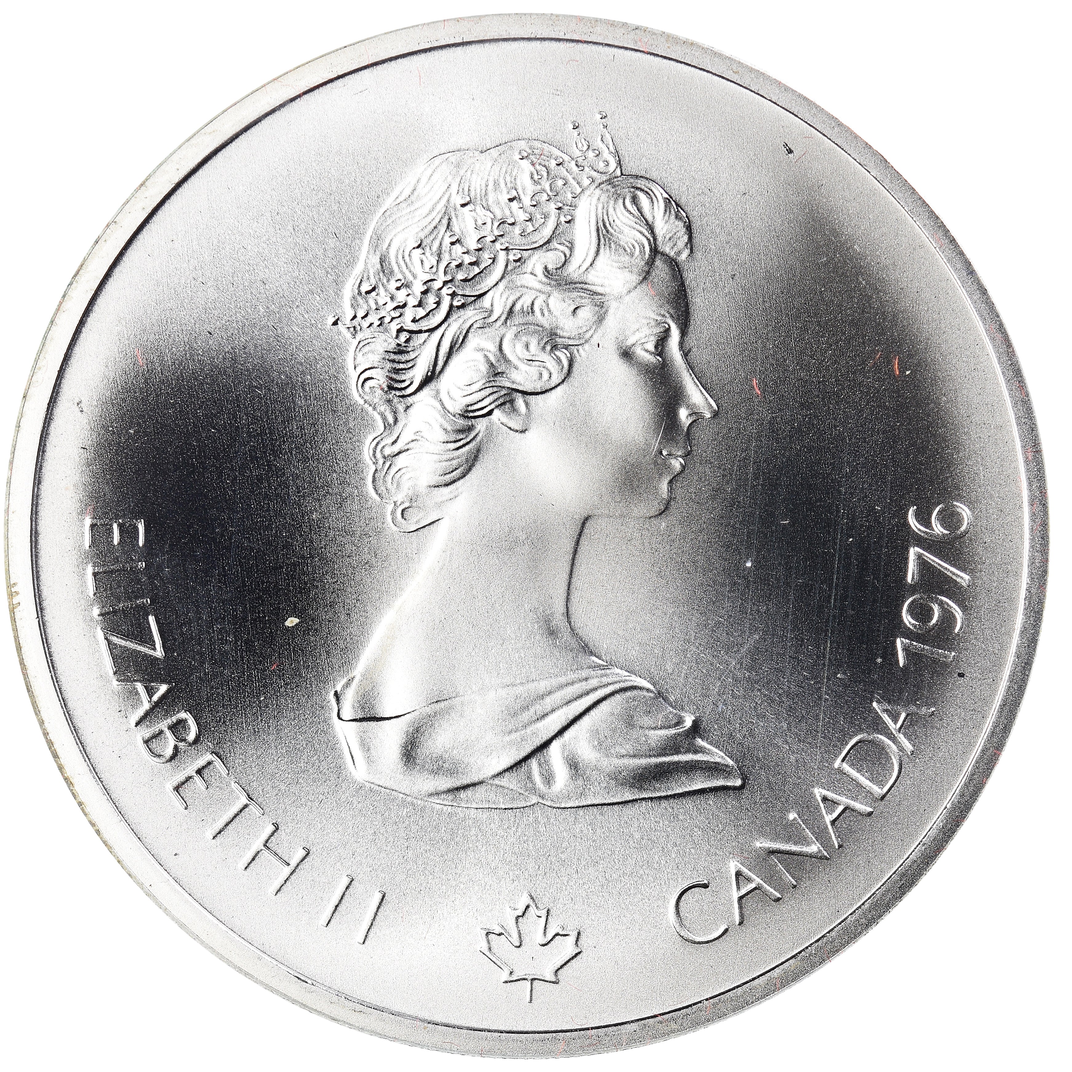 Coin, Canada, Elizabeth II, 1976 Olympics - Football, 10 Dollars, 1976, Royal