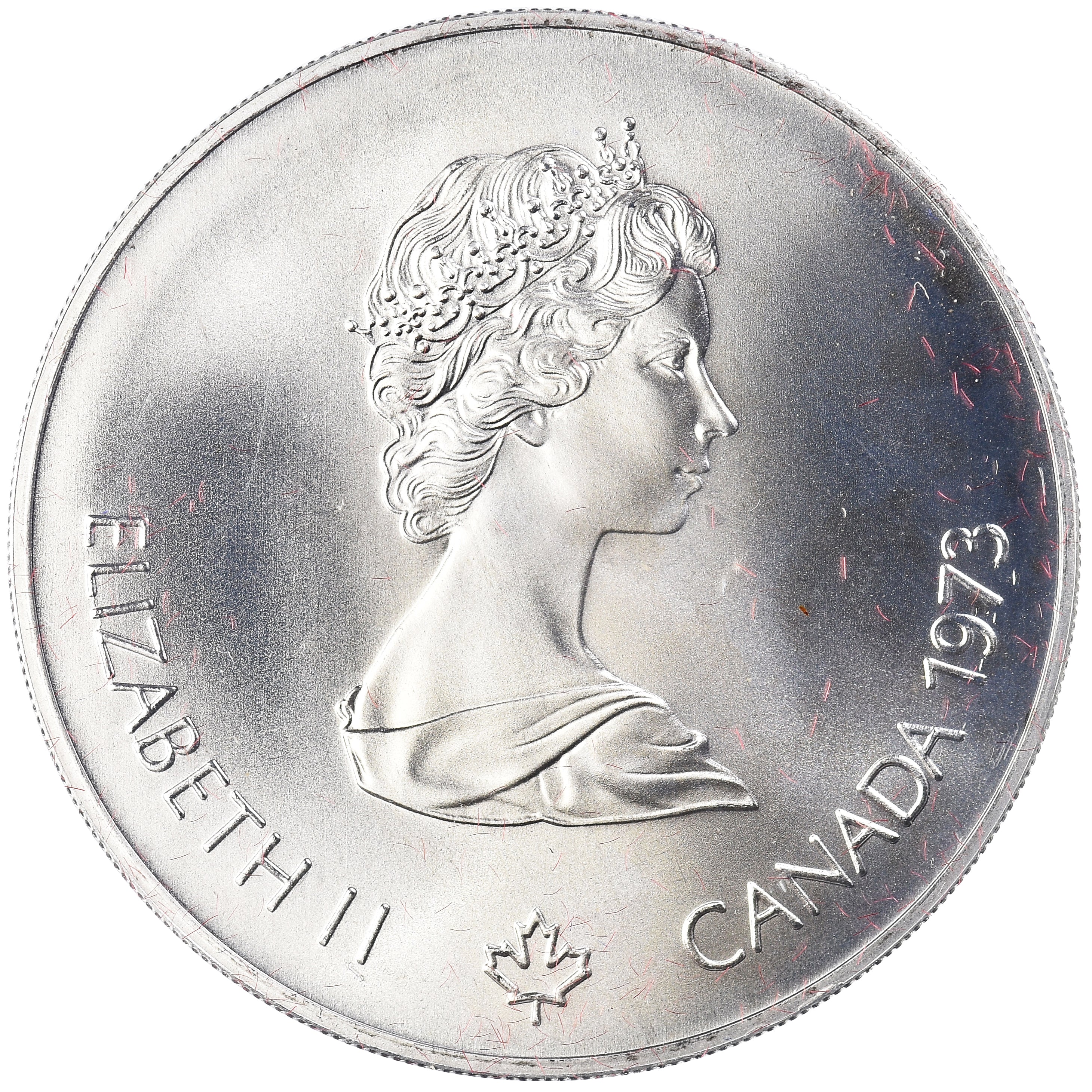 Munten, Canada, Elizabeth II, 1976 Olympics - Kingston & Sailboats, 5 Dollars