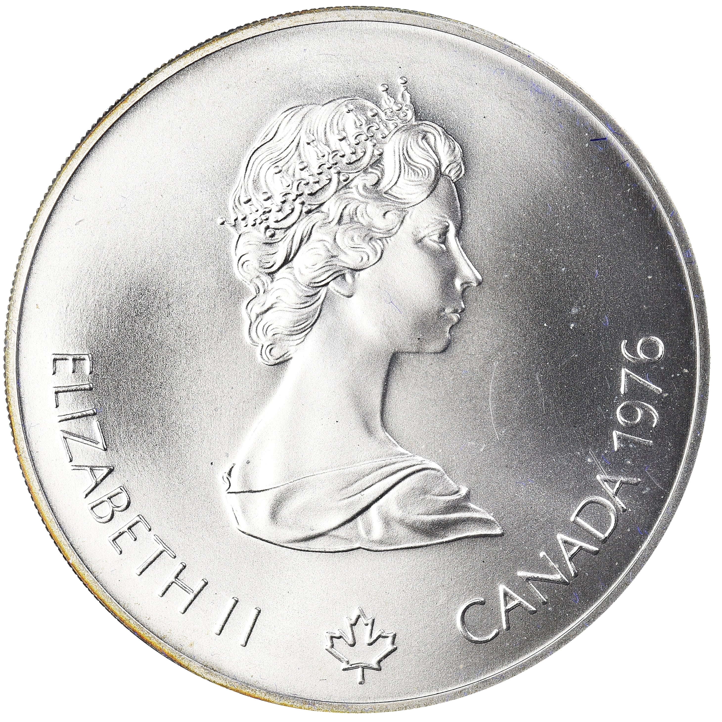 Coin, Canada, Elizabeth II, 1976 Olympics - Olympic village, 5 Dollars, 1976