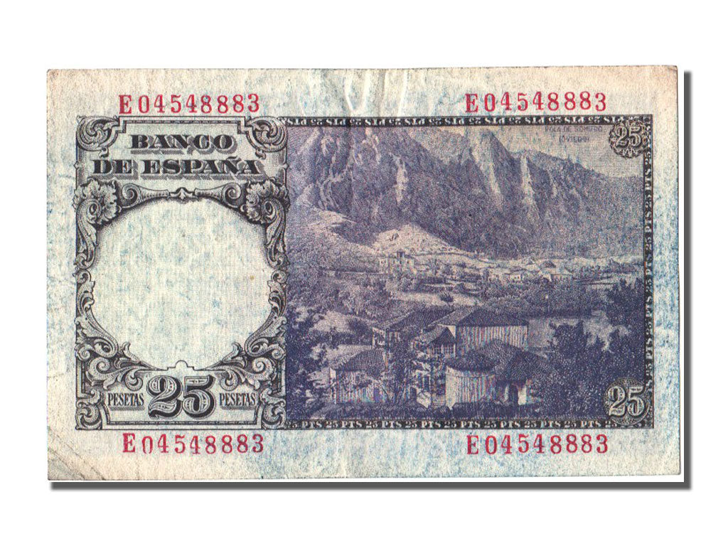 Banknote, Spain, 25 Pesetas, 1946, 1946-02-19, VG(8-10)