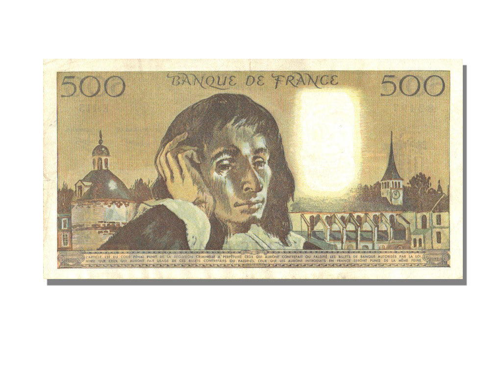 Banknote, France, 500 Francs, 500 F 1968-1993 ''Pascal'', 1980, 1980-04-03