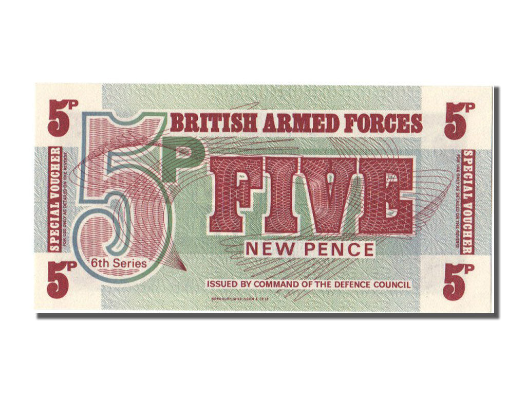 Banconote, Gran Bretagna, 5 New Pence, 1972, FDS