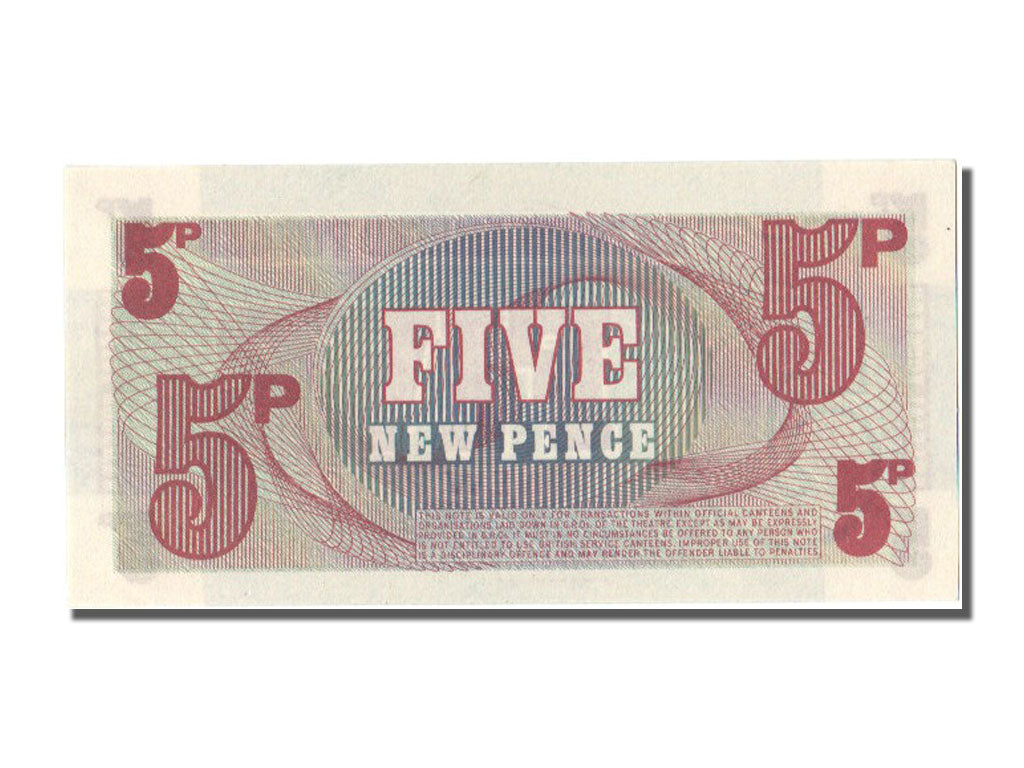 Banconote, Gran Bretagna, 5 New Pence, 1972, FDS