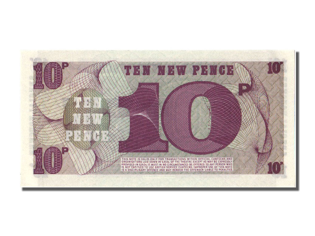 Billet, Grande-Bretagne, 10 New Pence, 1972, NEUF