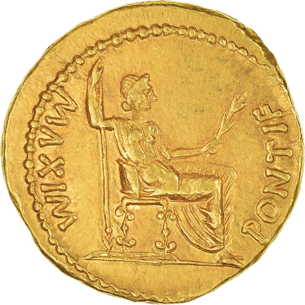Tiberius, Aureus, 14-37, Lyon - Lugdunum, Oro, BB+, RIC:27