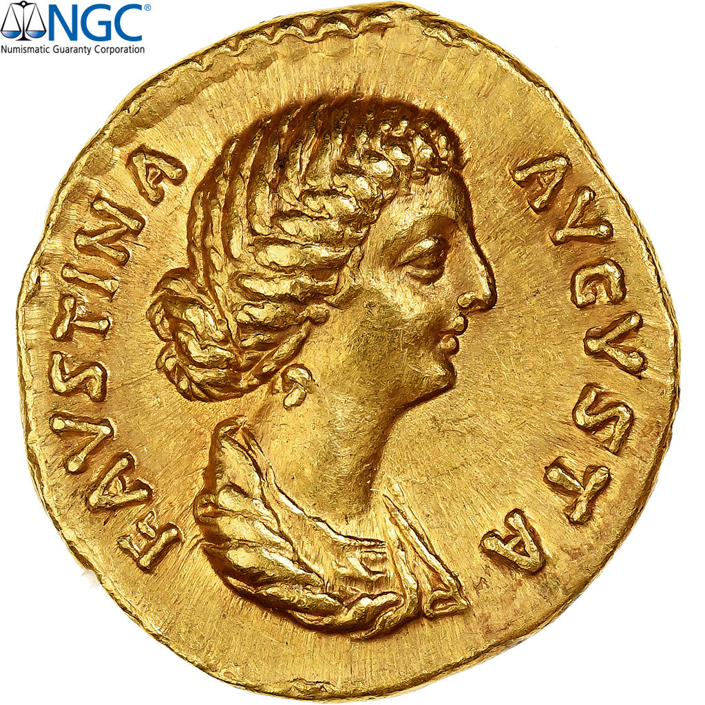 Faustina II, Aureus, 161-176, Rome, Pedigree, Oro, NGC, AU 5/5-4/5, RIC:704