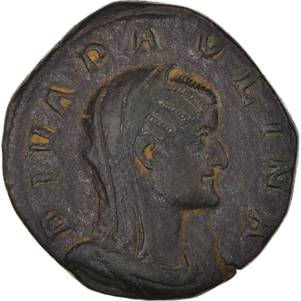Diva Paulina, Sesterzio, 235-236, Rome, Bronzo, MB+, RIC:3