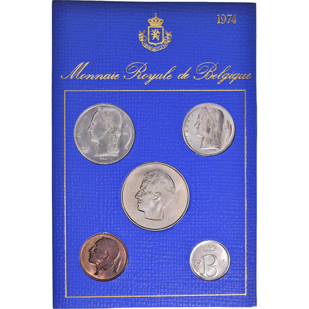 Munten, België, Baudouin I, Set, 1974, BU - French legend, FDC, (No