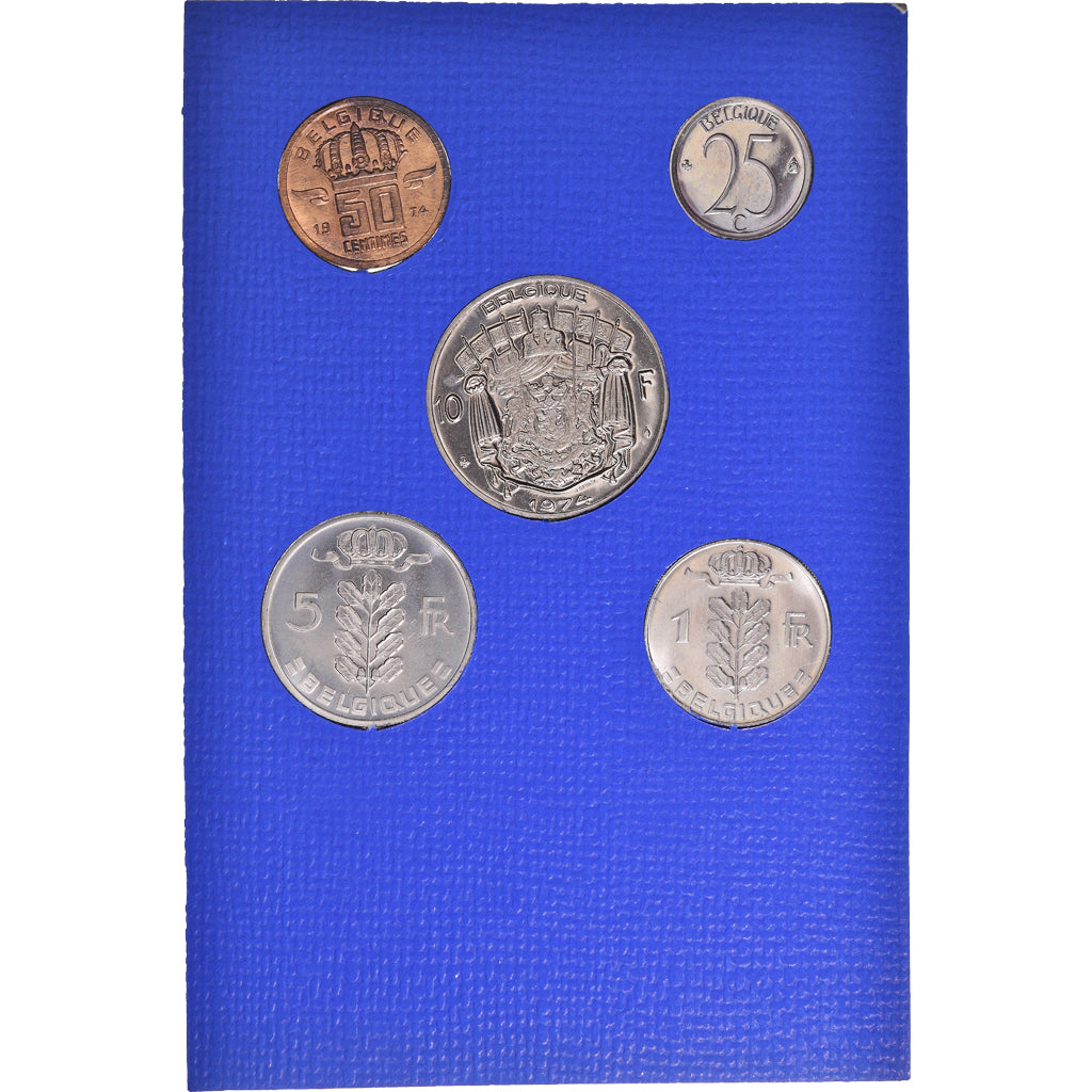 Munten, België, Baudouin I, Set, 1974, BU - French legend, FDC, (No