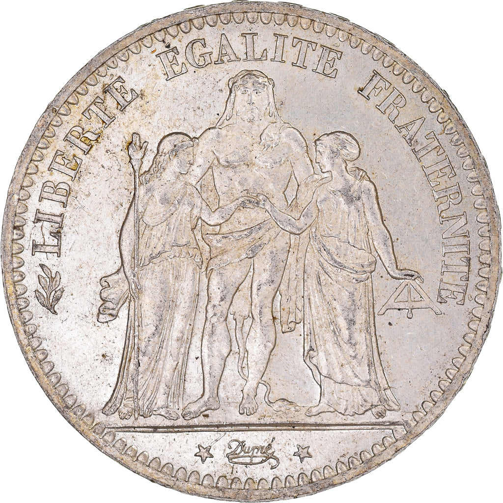 Coin, France, Hercule, 5 Francs, 1877, Paris, AU(55-58), Silver, KM:820.1