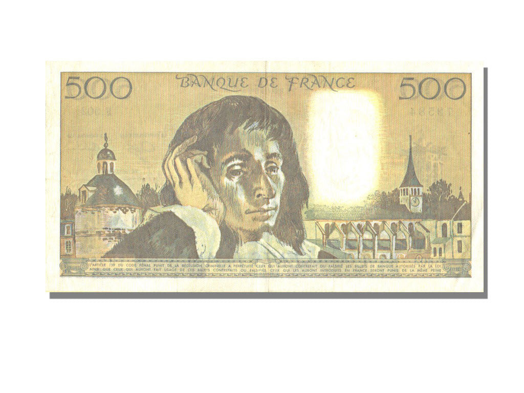 Banknote, France, 500 Francs, 500 F 1968-1993 ''Pascal'', 1989, 1989-07-06