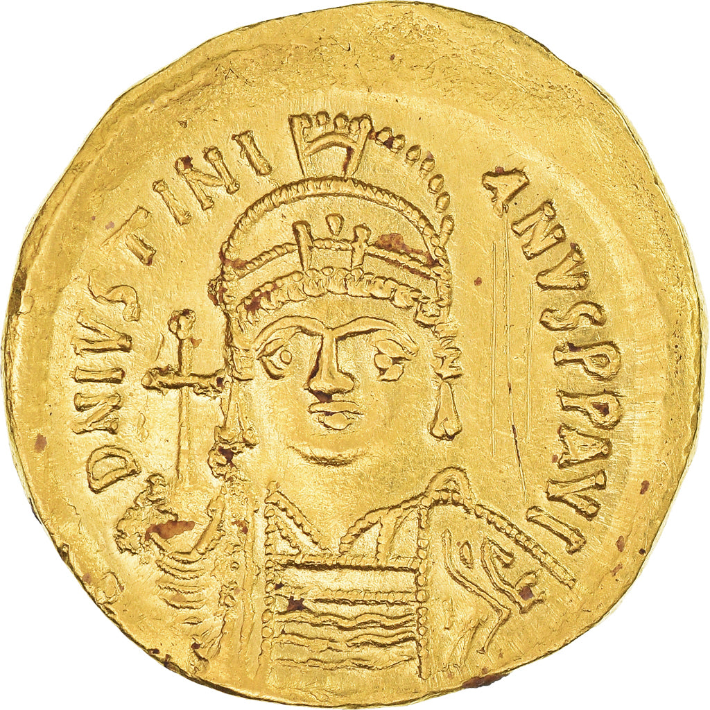 Justinian I, Solidus, 545-565, Constantinople, Oro, BB+, Sear:140