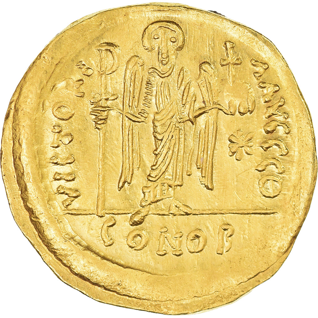 Justinian I, Solidus, 545-565, Constantinople, Oro, BB+, Sear:140