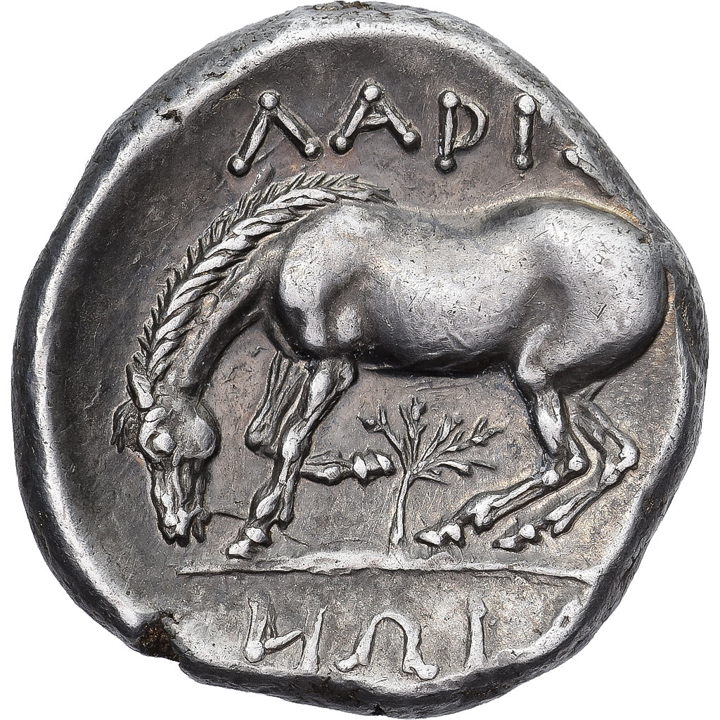 Moneta, Tesalia, Drachm, 356-342 BC, Larissa, AU(55-58), Srebro, HGC:4-452