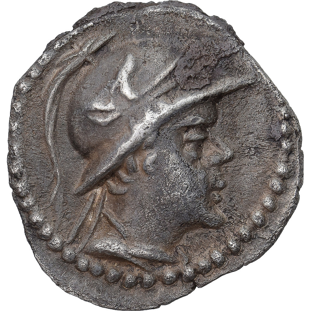 Moneda, Bactria, Eukratides I, Obol, 170-145 BC, Rare, EBC, Plata, HGC:12-139