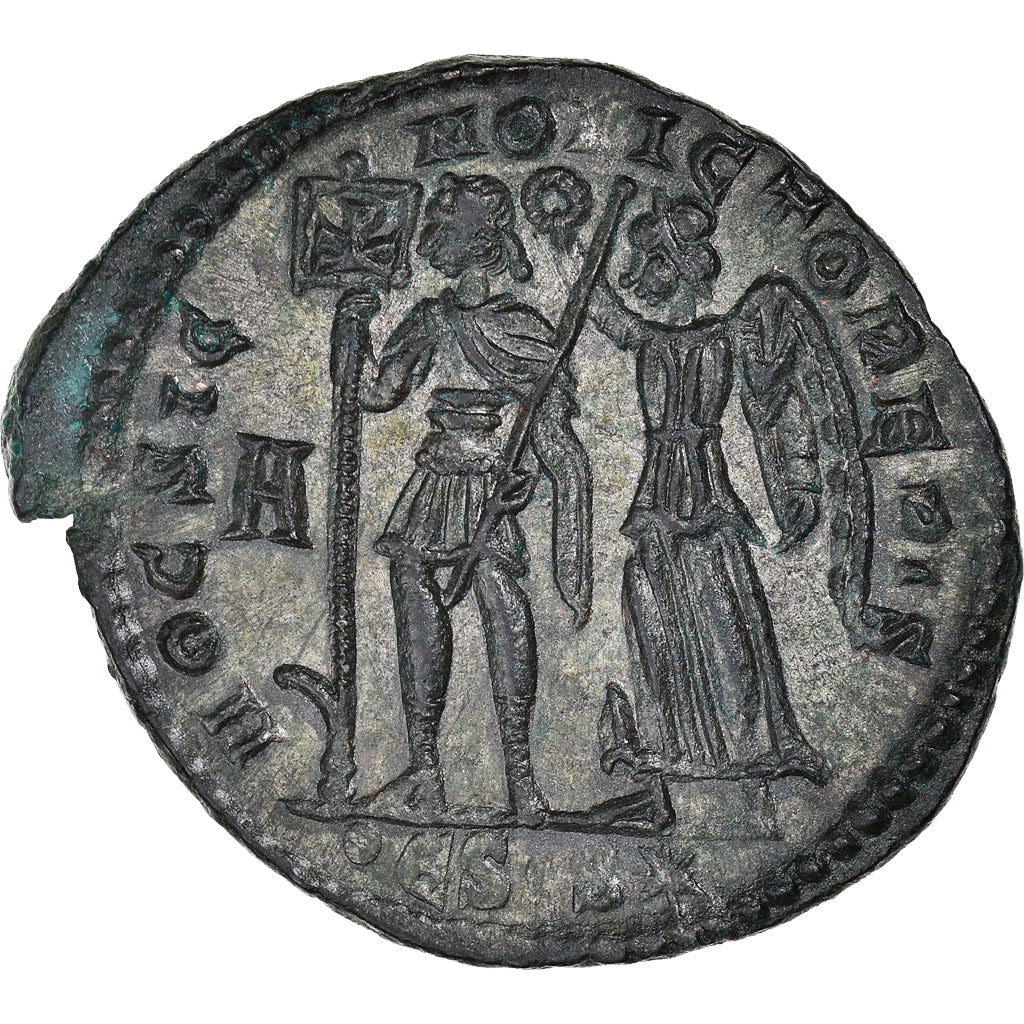 Vetranio, Follis, 350, Siscia, Billon, MS(63), RIC:283