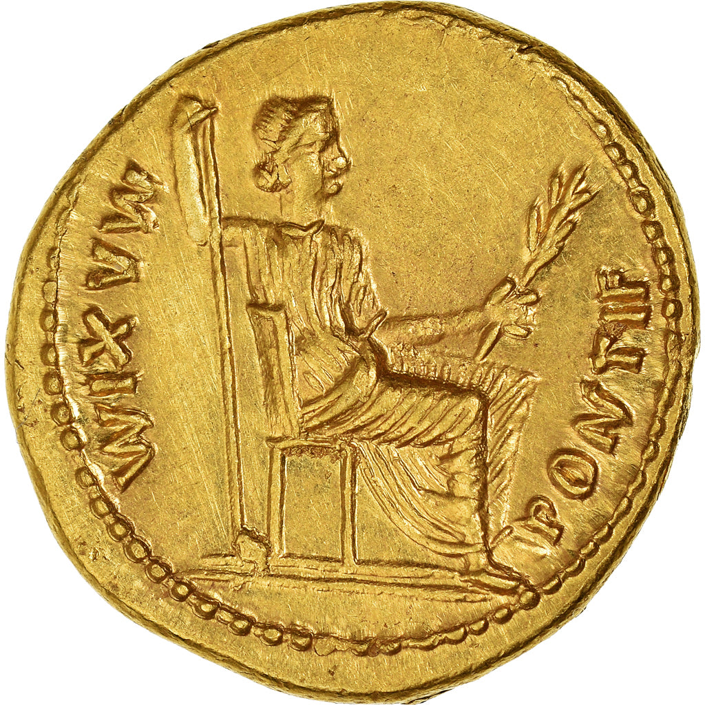 Tiberius, Aureus, 14-37, Lugdunum, Gold, MS(60-62), RIC:25