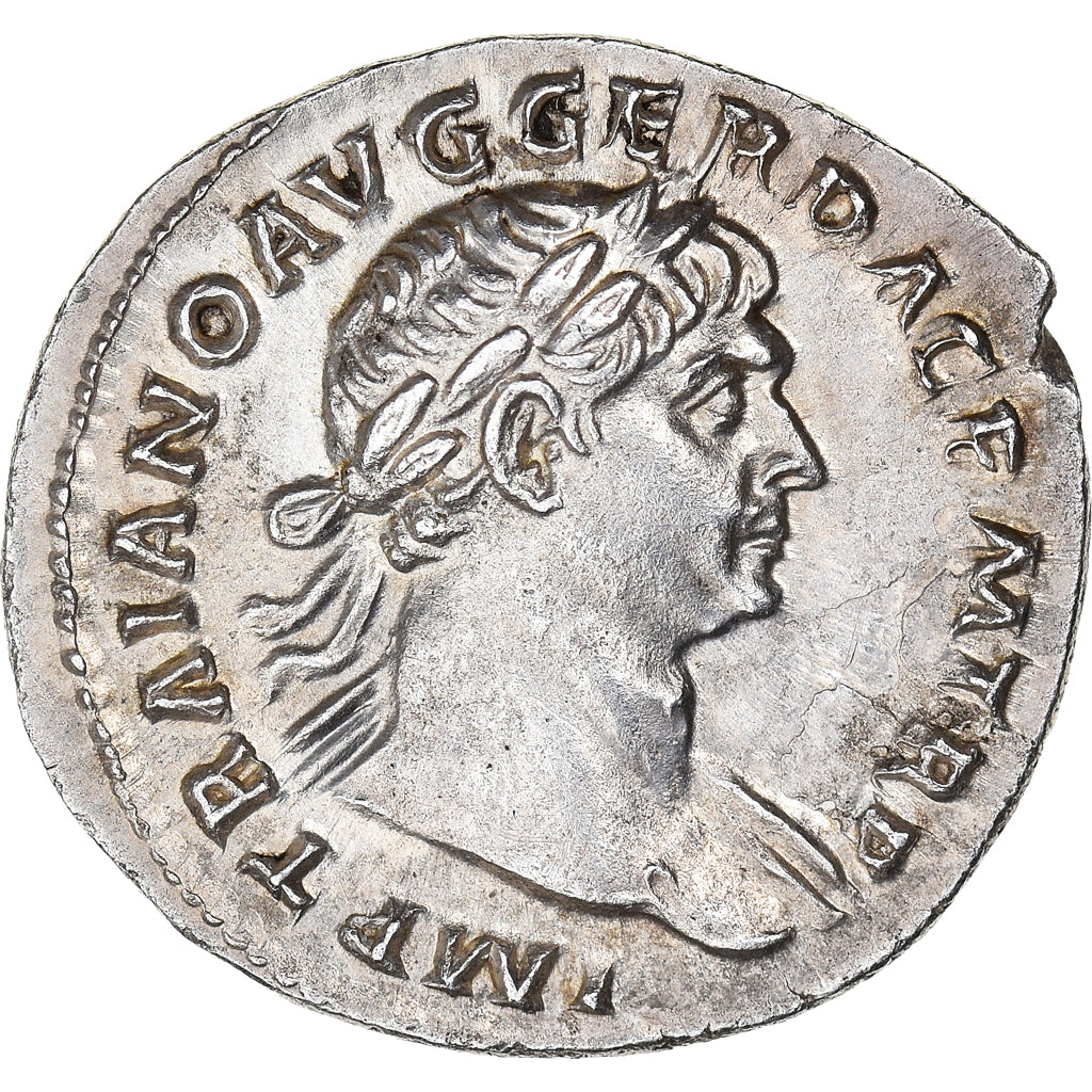 Trajan, Denarius, 107-108, Rome, Very rare, Silver, MS(60-62), RIC:147a