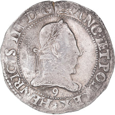 Moneta, Francja, Henri III, Franc au Col Plat, 1578, Rennes, EF(40-45), Srebro