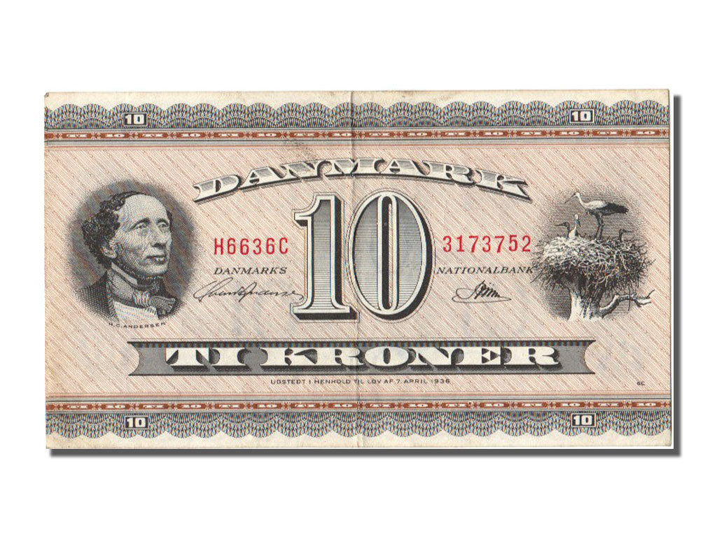 Banknote, Denmark, 10 Kroner, 1963, EF(40-45)