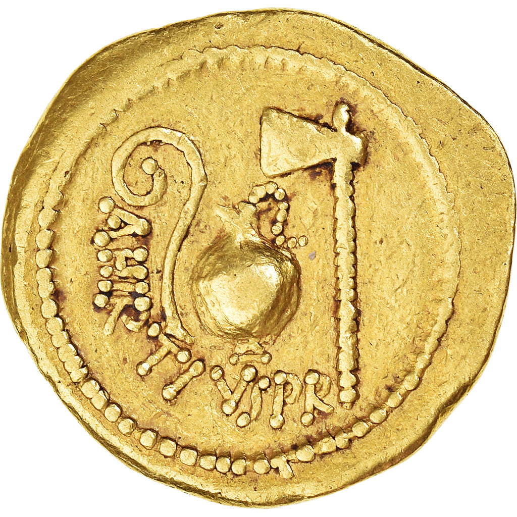 Julius Caesar, Aureus, 46 BC, Rome, Złoto, VF(30-35), Calicó:37b