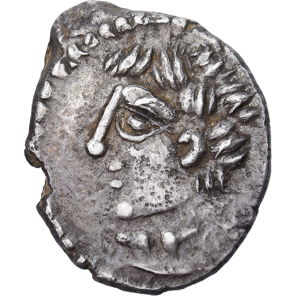 Coin, Aedui, Denier DOVBNO, Ist century BC, Pedigree, AU(50-53), Silver