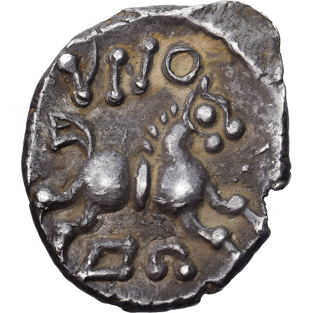 Coin, Aedui, Denier DOVBNO, Ist century BC, Pedigree, AU(50-53), Silver