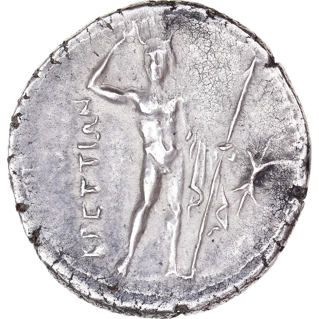 Bruttium, Brettii, Drachm, ca. 216-214 BC, Plata, EBC, HGC:1-1356, HN Italy:1958