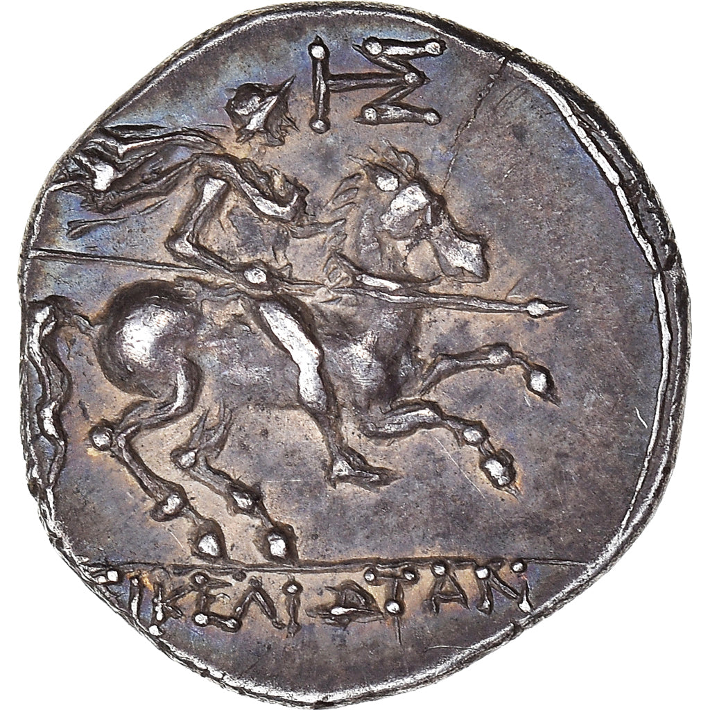 Sicily, 2 Litrai, c. 214-212 BC, Morgantina, Pedigree, Silver, NGC, Ch AU★