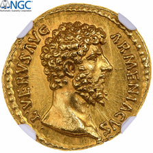 Lucius Verus, Aureus, 163-164, Rome, Gold, NGC, MS 5/5-3/5, RIC:522