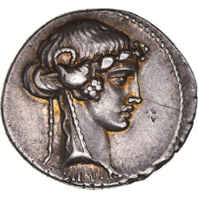 Manlia, Denarius, 65 BC, Rome, Pedigree, Silver, AU(50-53), Crawford:411/1b