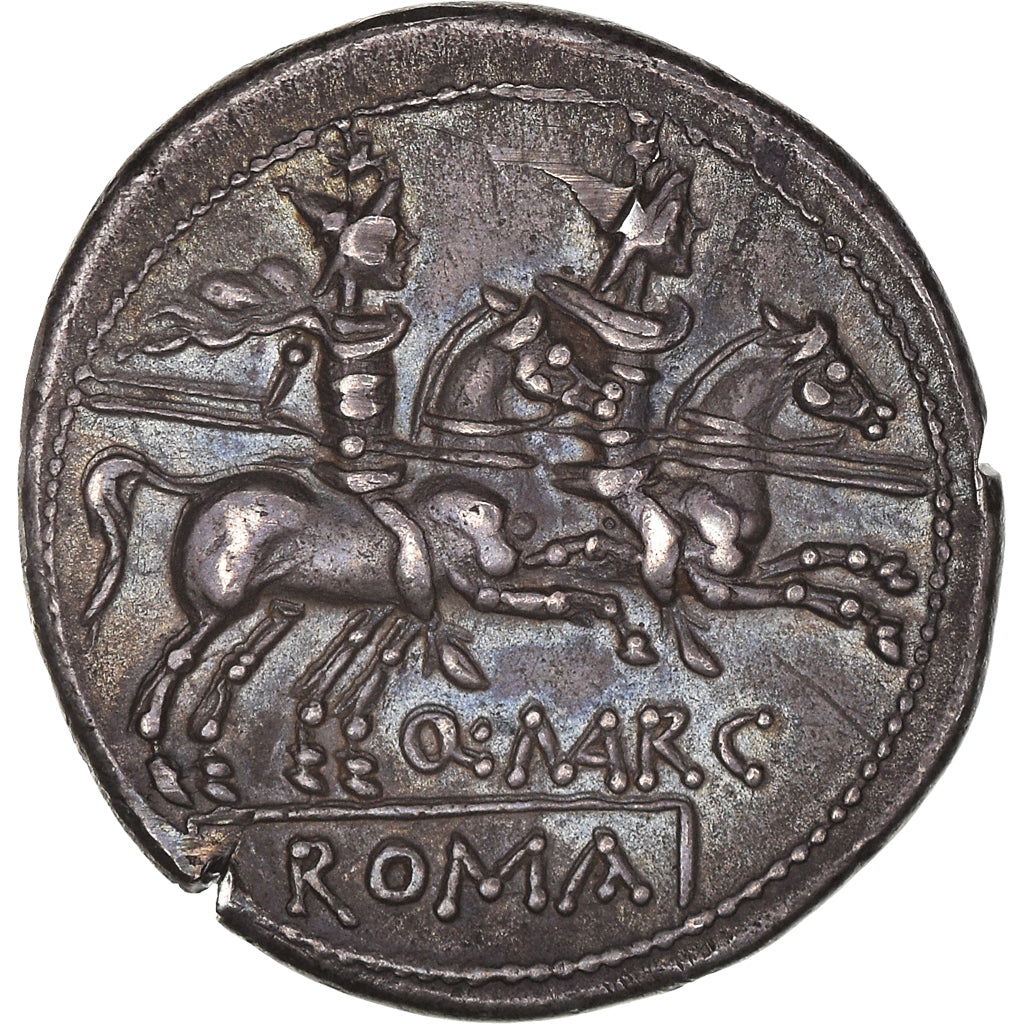 Marcia, Denarius, 148 BC, Rome, Pedigree, Silver, AU(50-53), Crawford:215/1