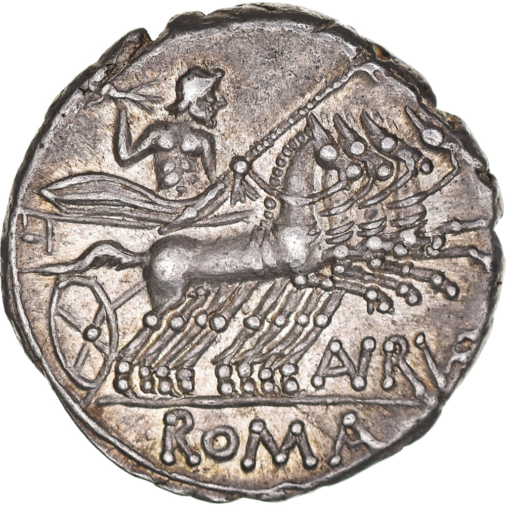 Annia, Denarius, 144 BC, Rome, Pedigree, Silver, AU(50-53), Crawford:221/1