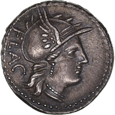 Rutilia, Denarius, 77 BC, Rome, Pedigree, Silver, AU(55-58), Crawford:387/1