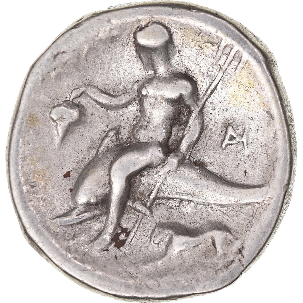 Coin, Calabria, Nomos, 272-240 BC, Tarentum, EF(40-45), Silver, HN Italy:1030