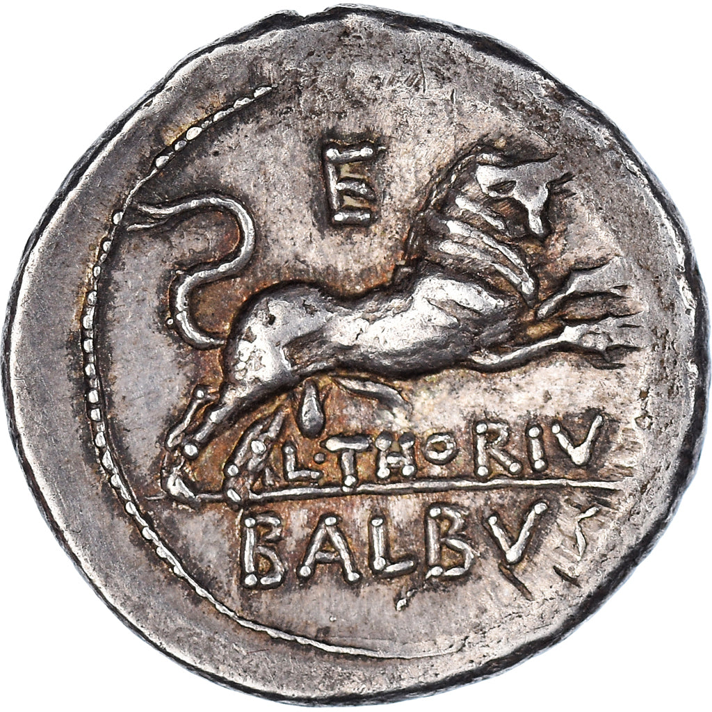 Thoria, Denarius, 105 BC, Rome, Silver, AU(50-53), Crawford:316/1