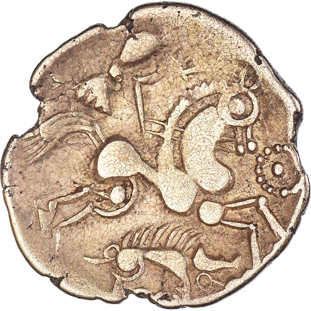 Aulerci Eburovices, Hemistater, 1st century BC, Electro, BC+, Delestrée:2401