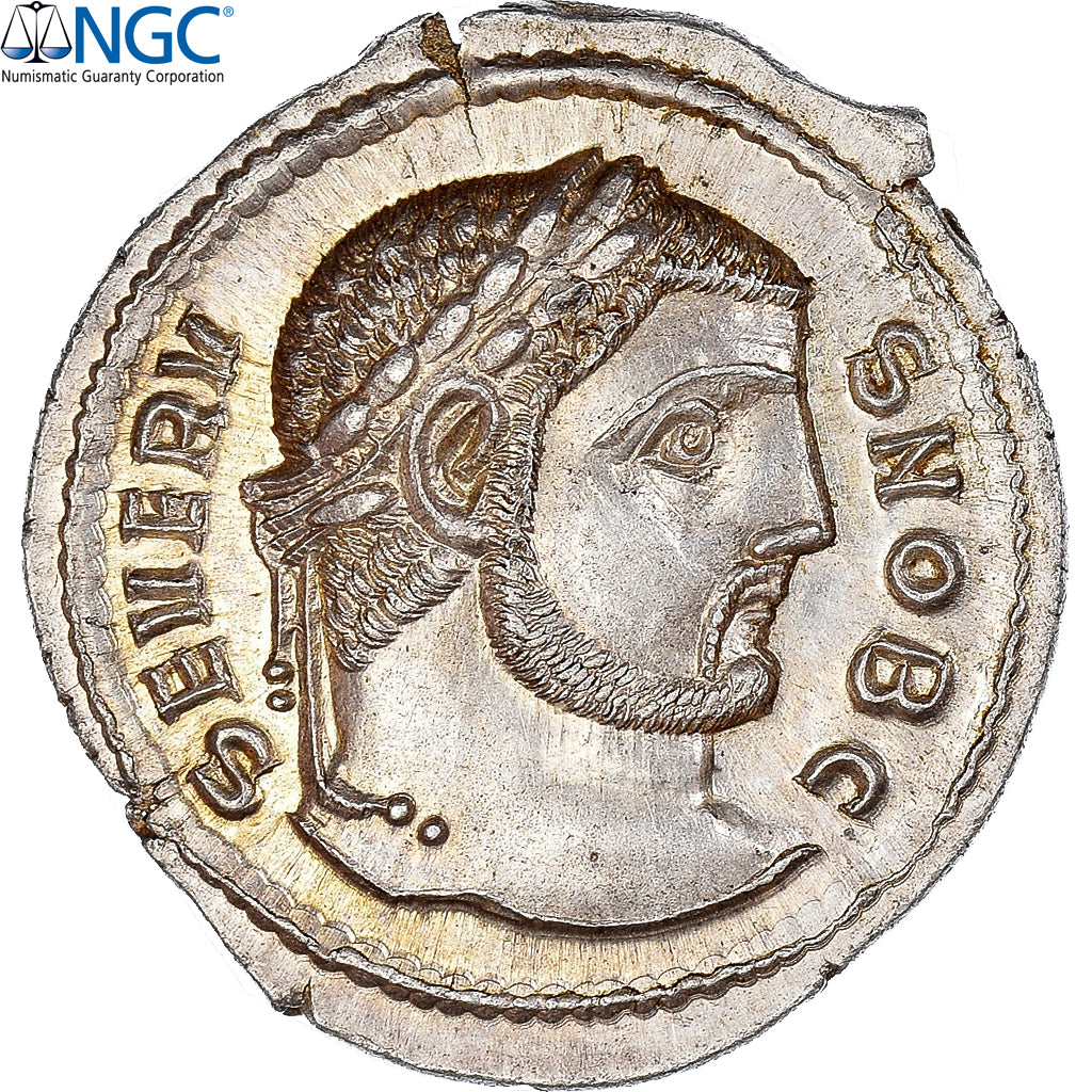 Severus II, Argenteus, 305-306, Serdika, Unpublished, Argento, NGC, MS★