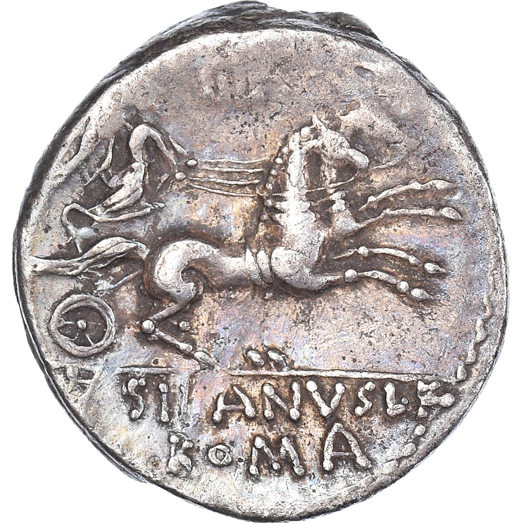 Coin, Junia, Denarius, 91 BC, Rome, AU(50-53), Silver, Crawford:337/3