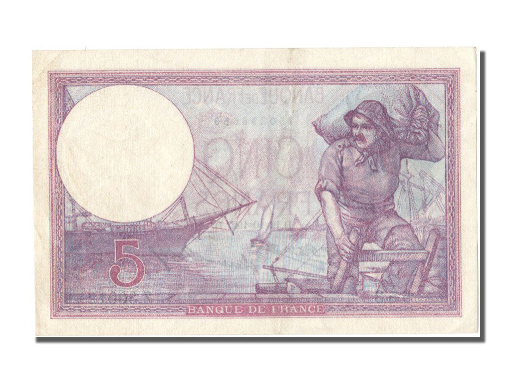 Banconote, Francia, 5 Francs, 5 F 1917-1940 ''Violet'', 1927, 1927-10-12, SPL-