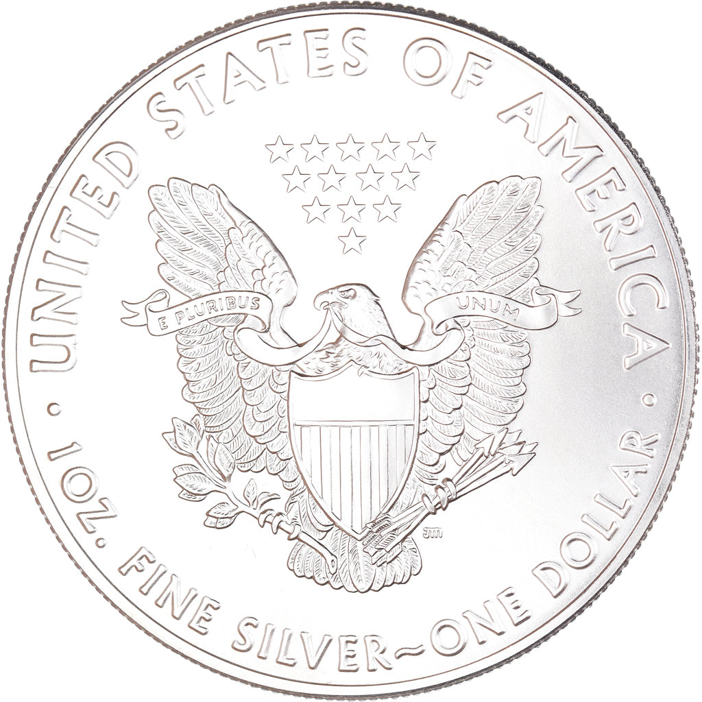 Coin, United States, Silver Eagle, Dollar, 2016, Philadelphia, Colourized