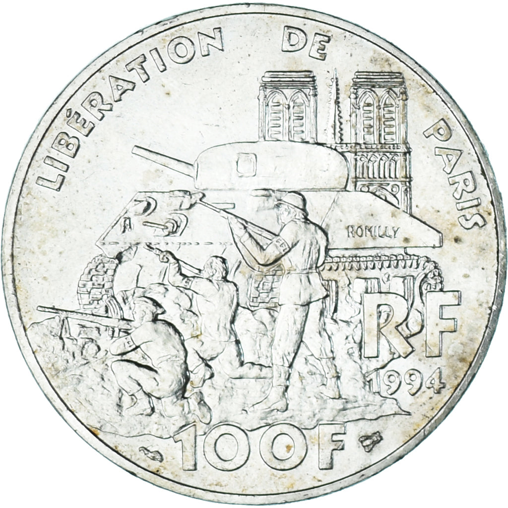 Monnaie, France, Libération de Paris, 100 Francs, 1994, SUP, Argent