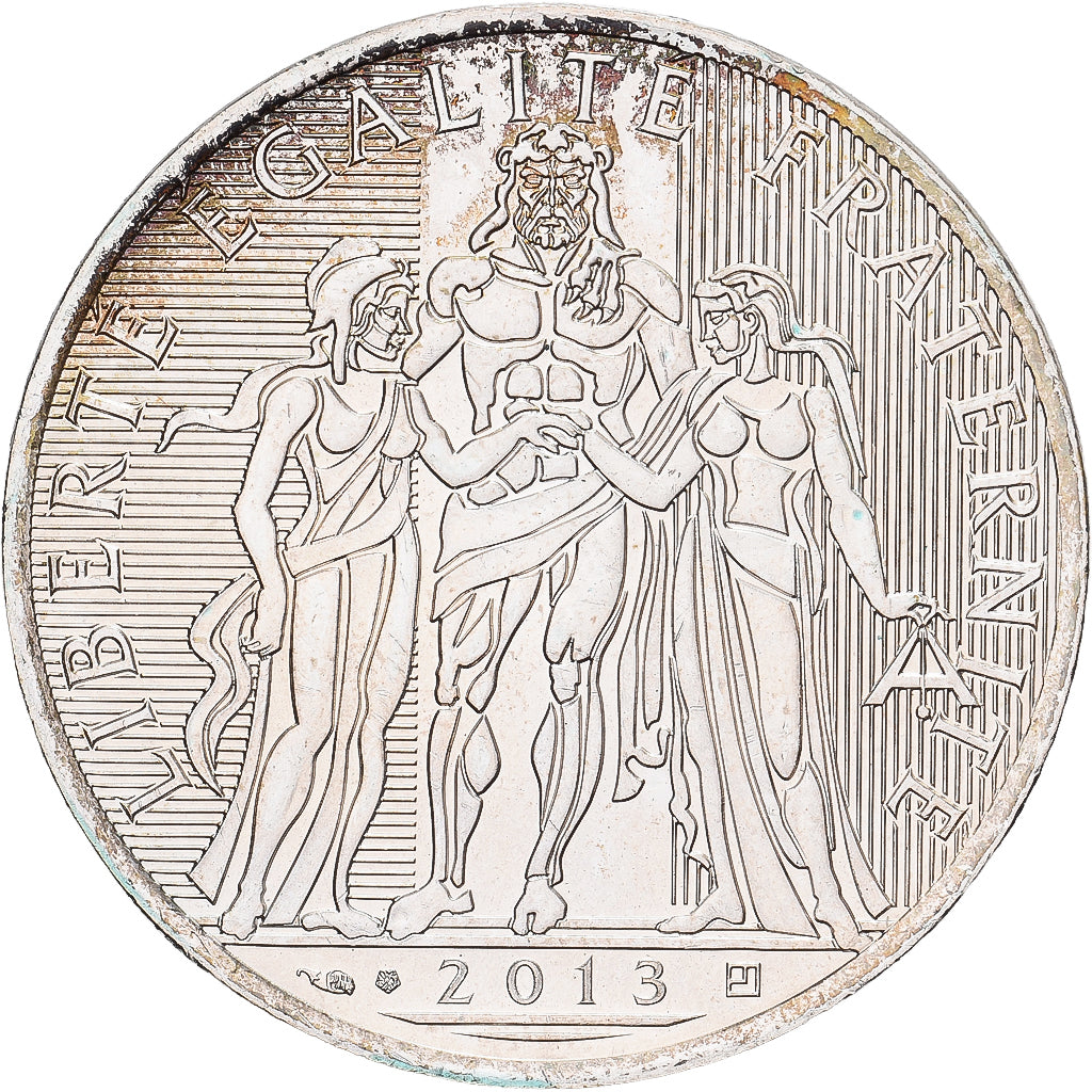 France, 10 Euro, 2012, Paris, Hercule, AU(55-58), Silver, KM:2073