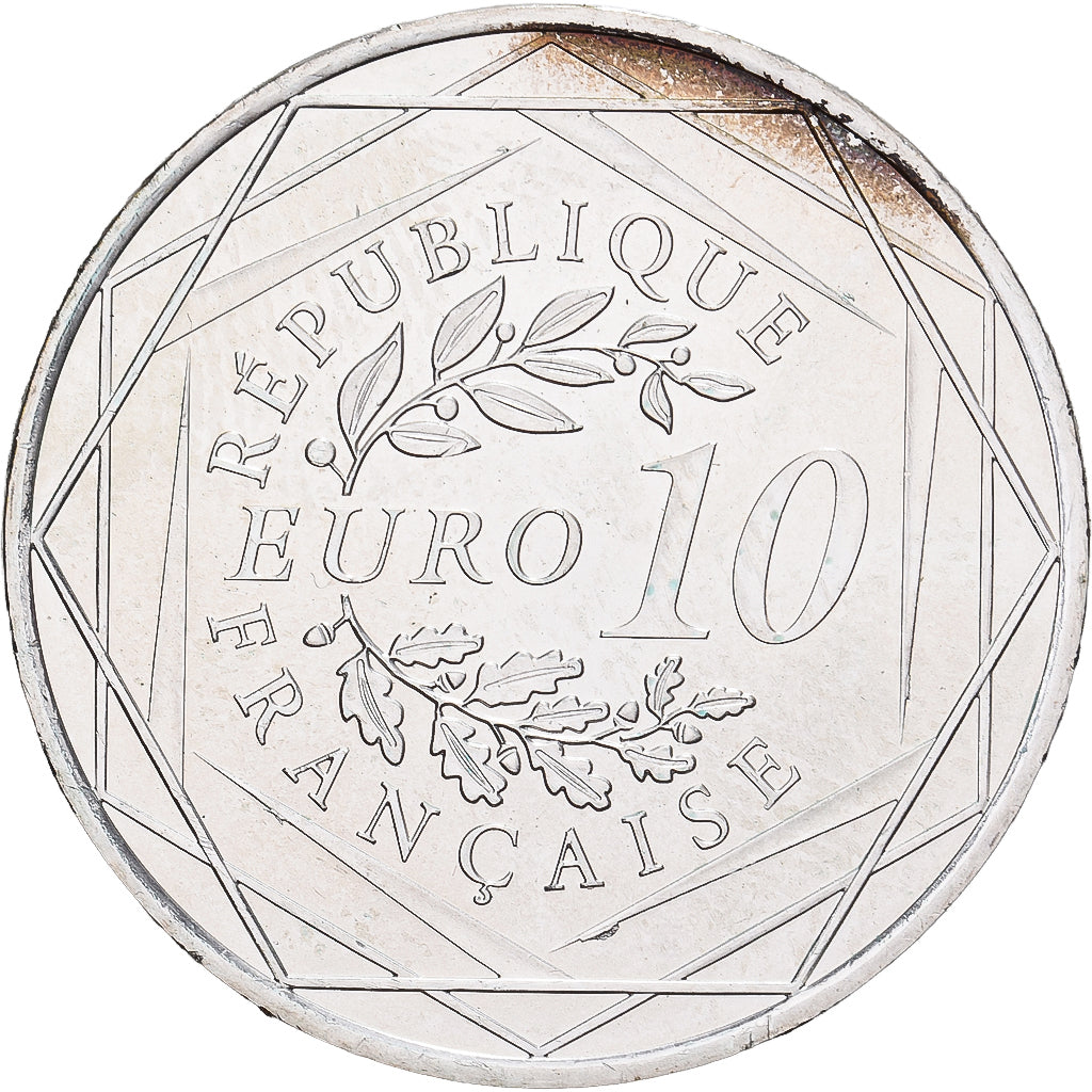 France, 10 Euro, 2012, Paris, Hercule, AU(55-58), Silver, KM:2073
